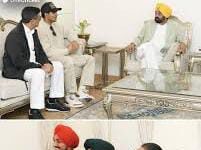 पंजाब के दोनों क्रिकेट सितारे शुभम गिल व अर्शदीप सिंह चैंपियंस ट्रॉफी से पहले मिले भगवंत मान से। जाने सारी जानकारी