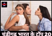 चंडीगढ़ भारत के टॉप 20 ‘Extramarital Affairs’ वाले शहरों में शामिल,सर्वे में खुलासा