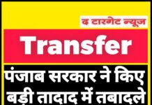 पंजाब सरकार ने किए बड़ी तादाद में तबादले, जाने पूरी जानकारी।