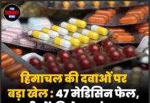 हिमाचल की दवाओं पर बड़ा खेल : 47 मेडिसिन फेल, मरीजों की सेहत दांव पर,विभाग ‘एक्शन’ में।