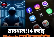 सावधान! 14 करोड़ FB-Insta यूज़र्स के पासवर्ड लीक, खाते खतरे में….