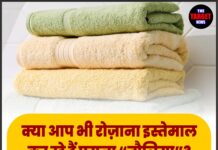 क्या आप भी रोज़ाना इस्तेमाल कर रहे हैं पुराना “तौलिया”? तो पढ़ लीजिए यह ख़बर।