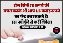 रोज़ सिर्फ 70 रुपये की बचत करके भी आप 1.5 करोड़ रुपये का फंड बना सकते हैं। इस फॉर्मूले से करें निवेश।