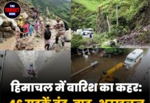 हिमाचल में बारिश का कहर: 46 सड़कें बंद, बाढ़-भूस्खलन से जनजीवन अस्त-व्यस्त