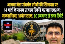 भाजपा नेता गोवर्धन सोनी की शिकायत पर 14 गांवों के गायब राजस्व रिकॉर्ड पर बड़ा एक्शन: मानवाधिकार आयोग सख्त, DC रूपनगर से तलब रिपोर्ट