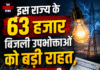 इस राज्य के 63 हजार बिजली उपभोक्ताओं को बड़ी राहत,दोबारा जारी होंगे बिल;