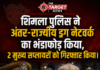 शिमला पुलिस ने अंतर-राज्यीय ड्रग नेटवर्क का भंडाफोड़ किया, 2 मुख्य सप्लायरों को गिरफ्तार किया।