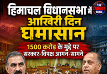 हिमाचल विधानसभा में आखिरी दिन घमासान, 1500 करोड़ के मुद्दे पर सरकार-विपक्ष आमने-सामने