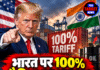 भारत पर 100% टैरिफ का खतरा! ट्रम्प 10 दिन में लेंगे फैसला