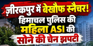 ज़ीरकपुर में बेखौफ स्नैचर! हिमाचल पुलिस की महिला ASI की सोने की चेन झपटी ज़ीरकपुर में बेखौफ स्नैचर! हिमाचल पुलिस की महिला ASI की सोने की चेन झपटी