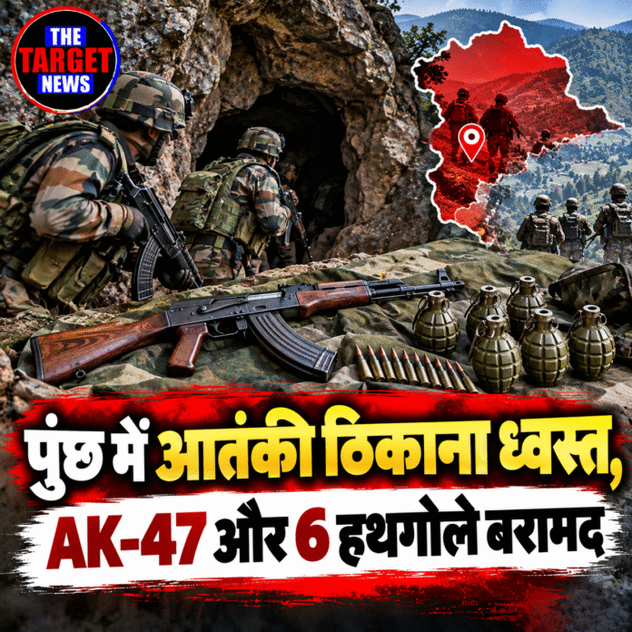 पुंछ में आतंकी ठिकाना ध्वस्त